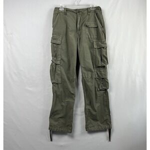 Lucky Brand Cargo Pants Mens 32 Pockets Military Tactical Army Utility Green